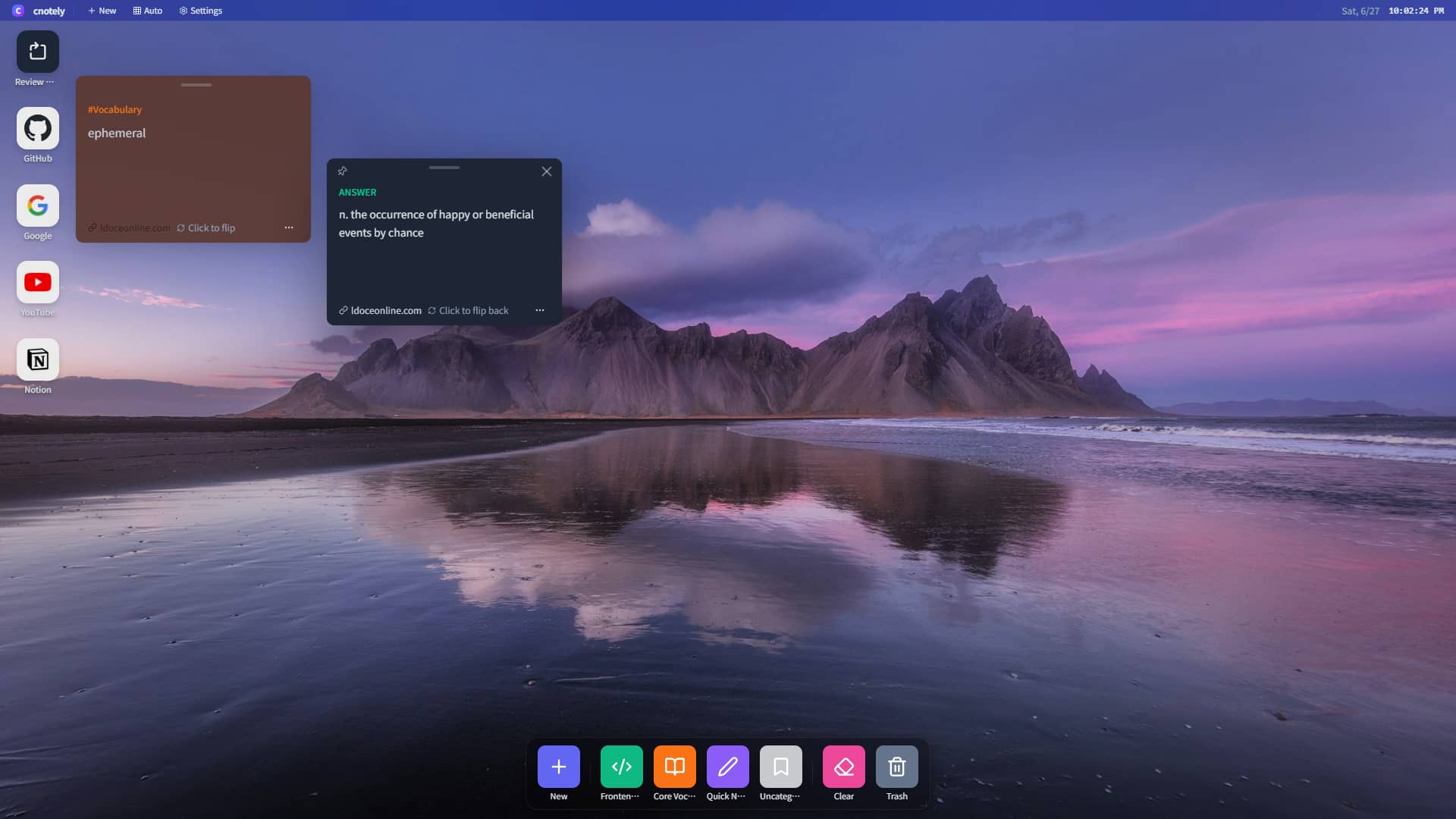 cnote Card Workstation